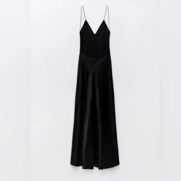 ZARA SATIN SLIP DRESS - Picture 4 of 6